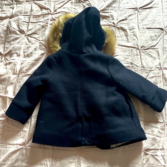 ZARA coat with fur lined hood. size 2/3 toddler girls. - Picture 6 of 6